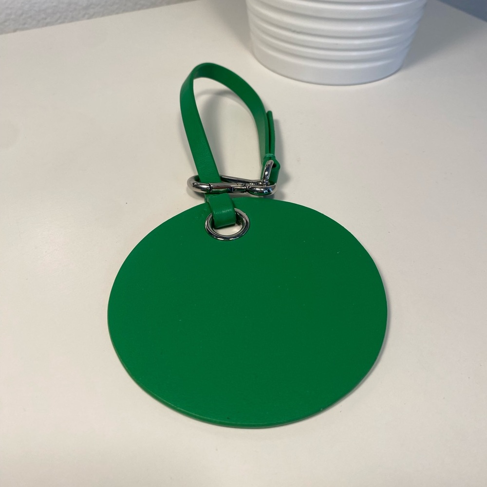 🚨SOLD🚨Marc Jacobs Green Leather Luggage Tag - Picture 3 of 4